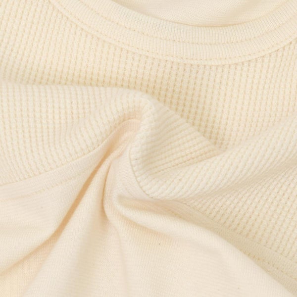 オーガニックコットン キッズワッフル切替半袖Tシャツ