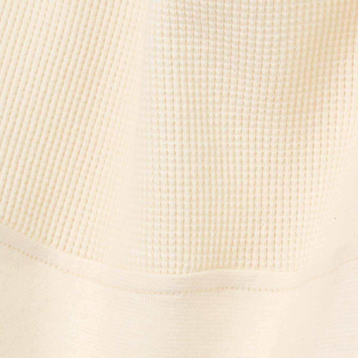 オーガニックコットン キッズワッフル切替半袖Tシャツ