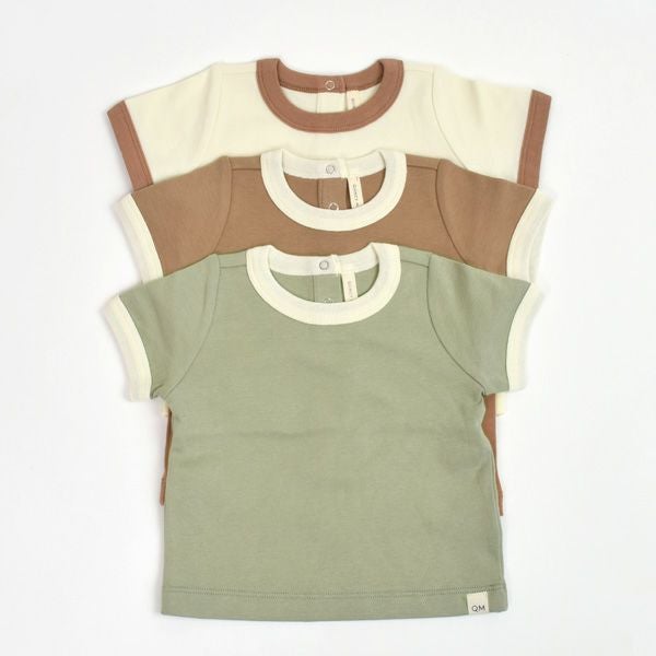 PATOU 近年 オーガニックコットン製ベビーカラーシャツ オーガニックコットン ベビーリンガーTシャツ | オーガニックコットン