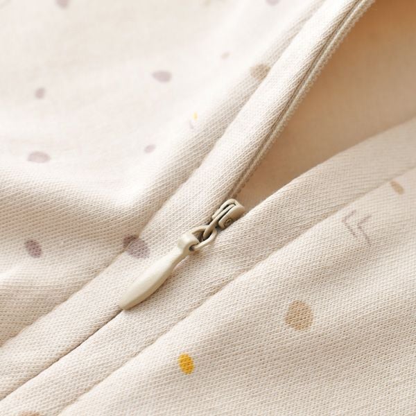 オーガニックコットン ベビージッパーロンパースGeometric