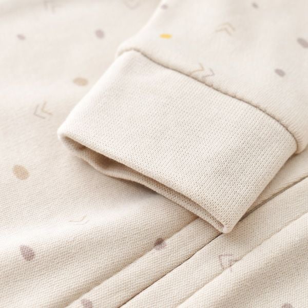 オーガニックコットン ベビージッパーロンパースGeometric