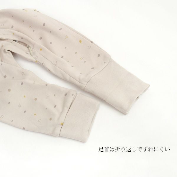 オーガニックコットン ベビージッパーロンパースGeometric