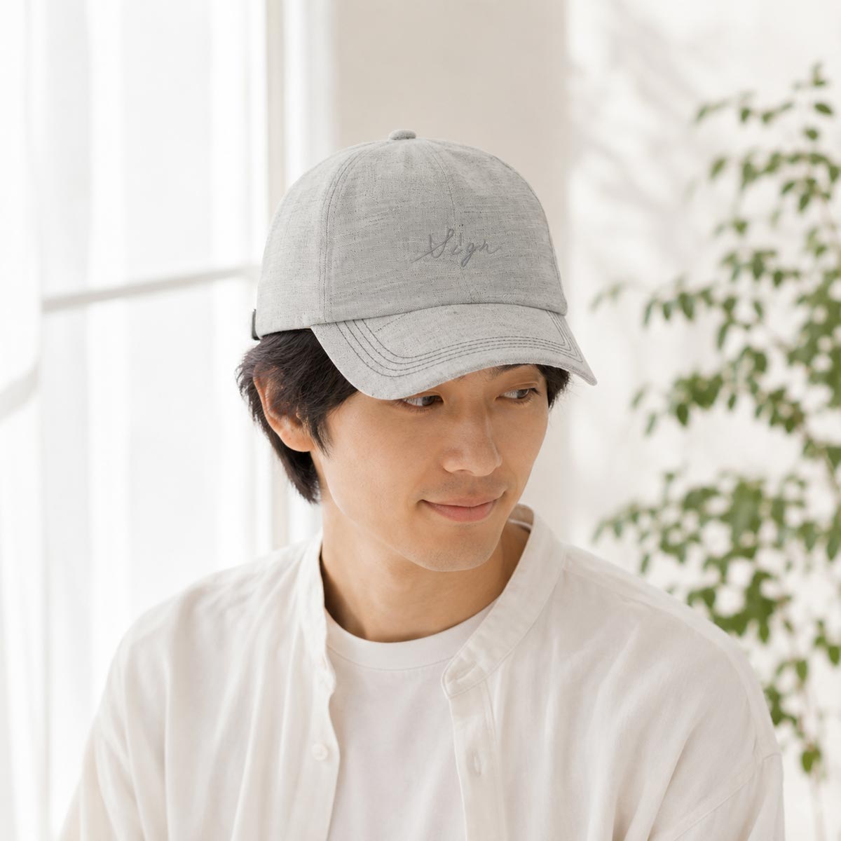 オーガニックコットン&リネンキャップ