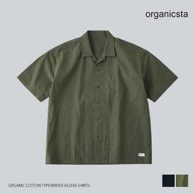 オーガニックコットン タイプライターアロハシャツ