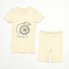 オーガニックコットン キッズパジャマセット lemon