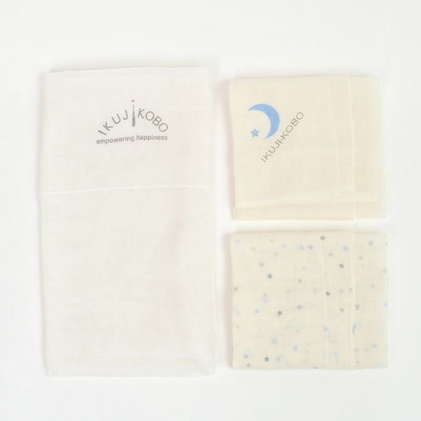 オーガニックコットン ベビー知多木綿ガーゼ沐浴セット 金平糖