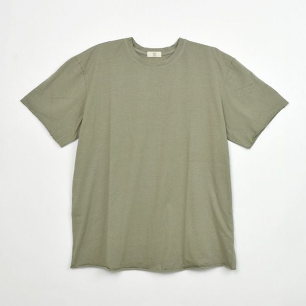 オーガニックコットン メンズ天竺カットオフTシャツ(半袖)