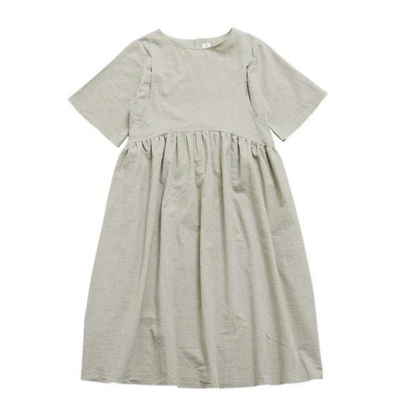 オーガニックコットン ガーゼアーチラインワンピース