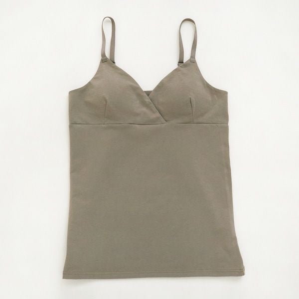 オーガニックコットン コンフォートカシュクールカップ付キャミ