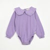 オーガニックコットン ベビーベーシックフリルカラーボディスーツ(長袖)
