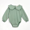 オーガニックコットン ベビーベーシックフリルカラーボディスーツ(長袖)
