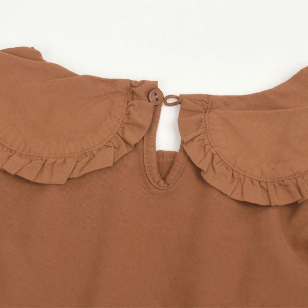 オーガニックコットン キッズベーシックフリルカラーTシャツ(長袖)