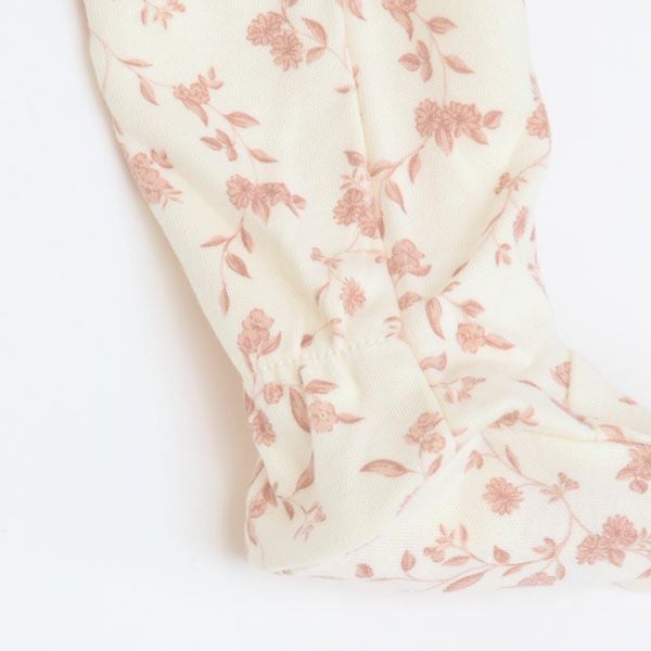 オーガニックコットン ベビー 足つきジッパーカバーオール(長袖)