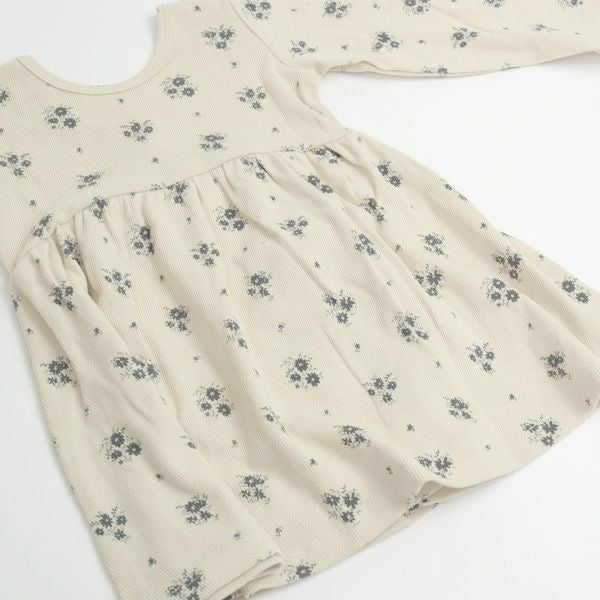 オーガニックコットン ベビーリブロングスリーブドレス＆ブルマ