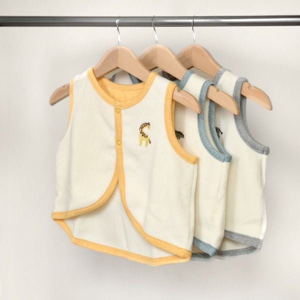 オーガニックコットン ベビー起毛パイルベスト キキリン
