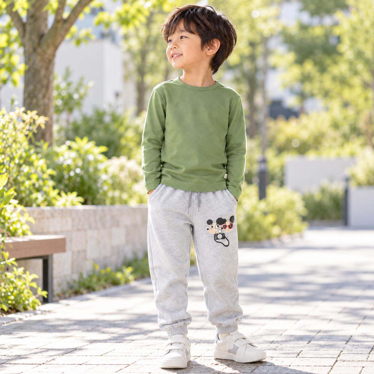 オーガニックコットン キッズプレーンTシャツ(長袖)