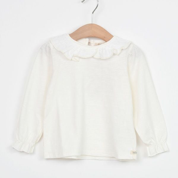 オーガニックコットン ベビーフリルブラウス(長袖)