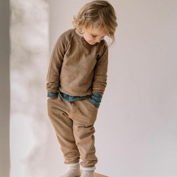 オーガニックコットン キッズポケット付きＴシャツ(長袖)