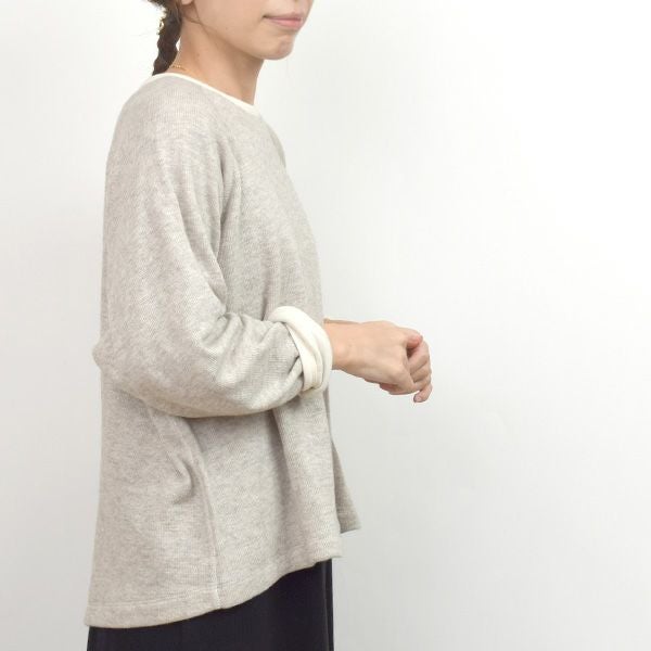 オーガニックコットン＆ヤク ラフアンドスムースプルオーバー