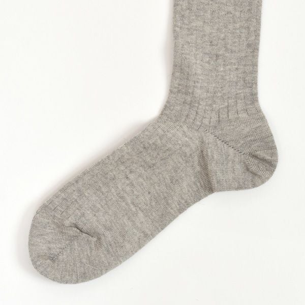 オーガニックコットン＆ヤク リブハイソックス