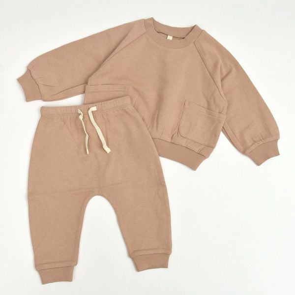 オーガニックコットン ベビー 接結ポケット付きスウェットシャツ