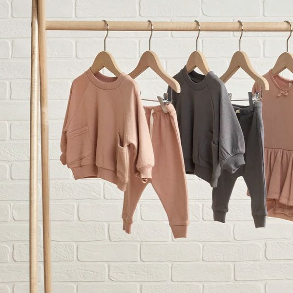 オーガニックコットン ベビー 接結ポケット付きスウェットシャツ