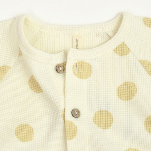 オーガニックコットン ベビー ワッフルジャンプスーツ(長袖)