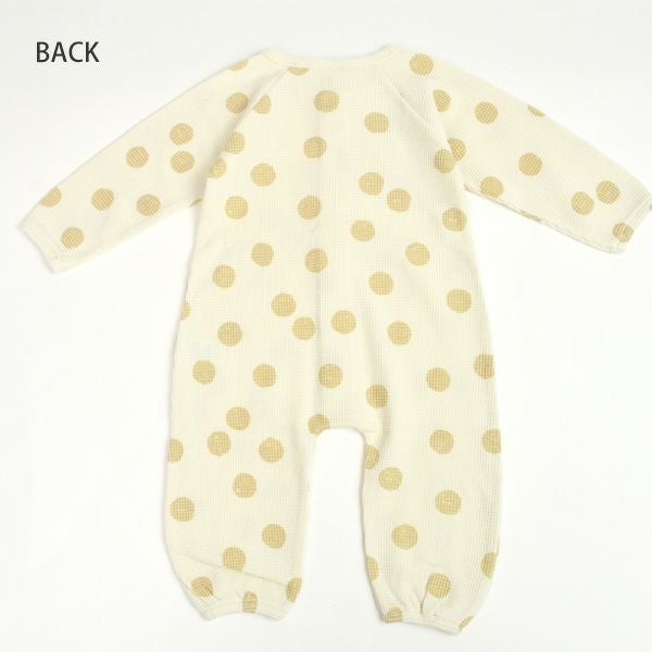 オーガニックコットン ベビー ワッフルジャンプスーツ(長袖)