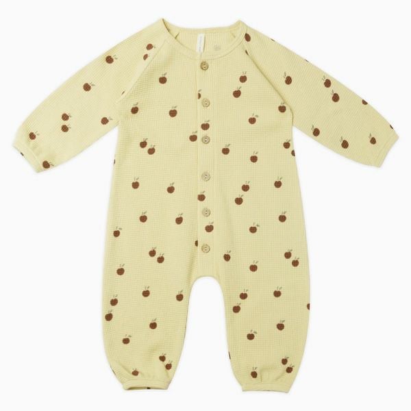 オーガニックコットン ベビー ワッフルジャンプスーツ(長袖)
