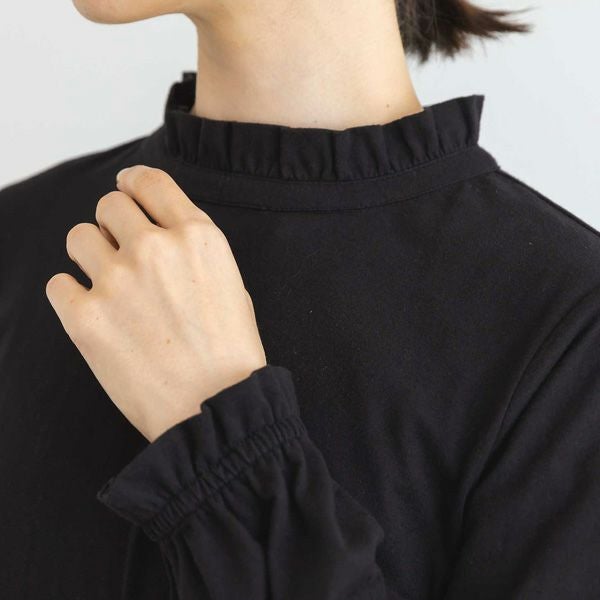 オーガニックコットン 天竺フリルネックワンピース