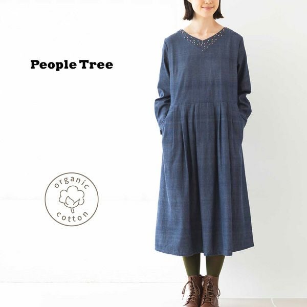 オーガニックコットン 手織りフレンチノット手刺繍ドレス