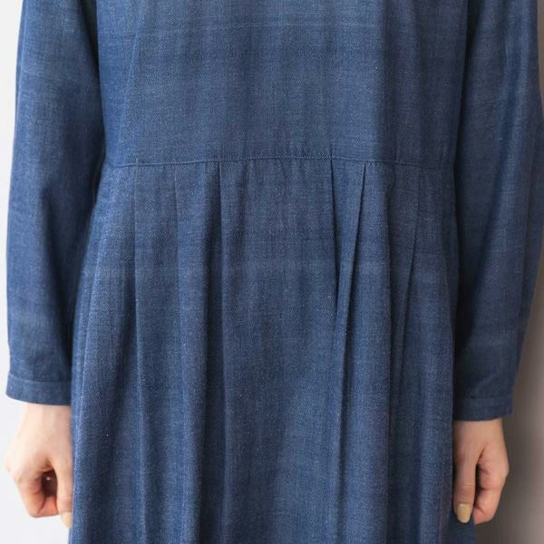 オーガニックコットン 手織りフレンチノット手刺繍ドレス