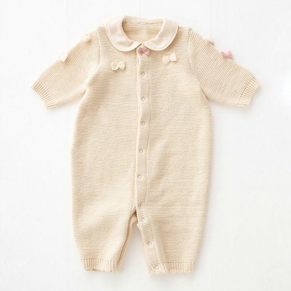 オーガニックコットン ベビー ニットリボン付き2wayドレス