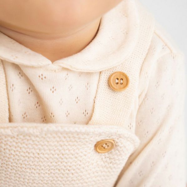 オーガニックコットン ベビー ニット吊りパンツ