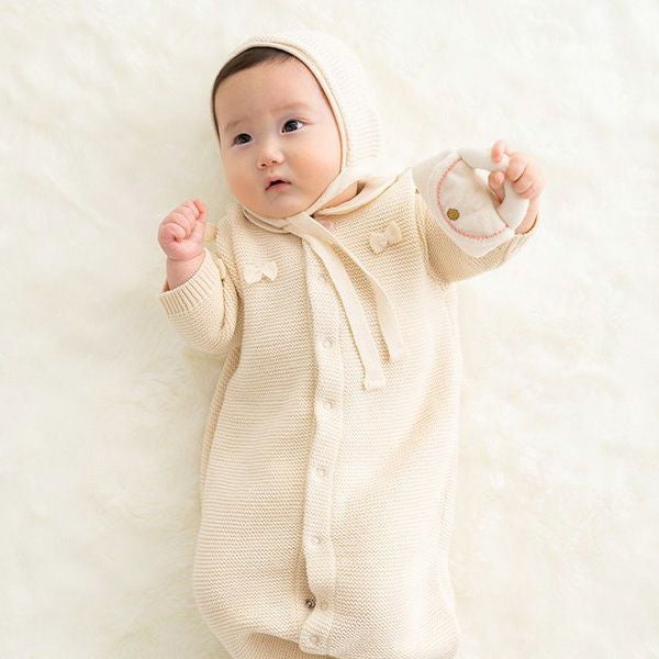 オーガニックコットン ベビー ニットボンネット