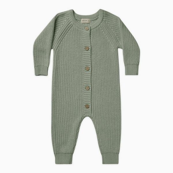 オーガニックコットン ベビーチャンキーニットジャンプスーツ(長袖)