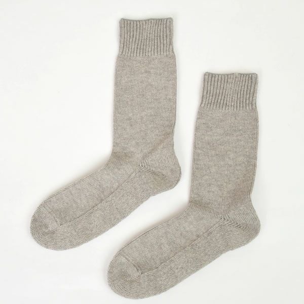 オーガニックコットン＆ヤク縫い目のないソックスプレーン