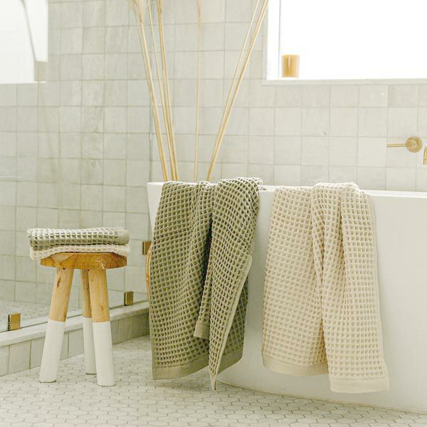 オーガニックコットン ソフトワッフルバスタオル