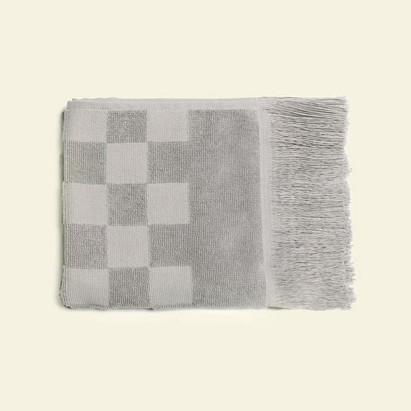 オーガニックコットン チェック柄テリーフェイスタオル