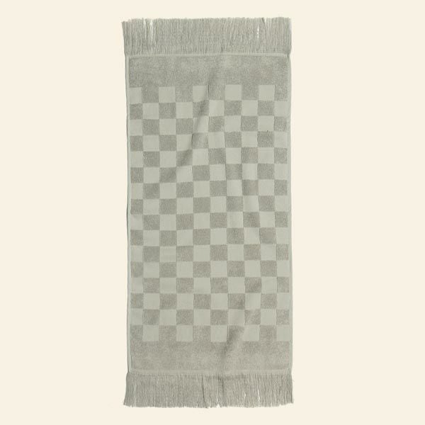 オーガニックコットン チェック柄テリーフェイスタオル