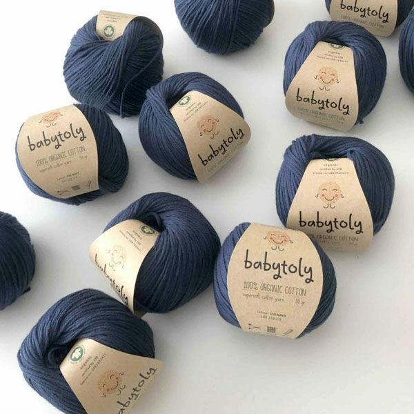 オーガニックコットン Supersoft Cotton yarn 50g Navy