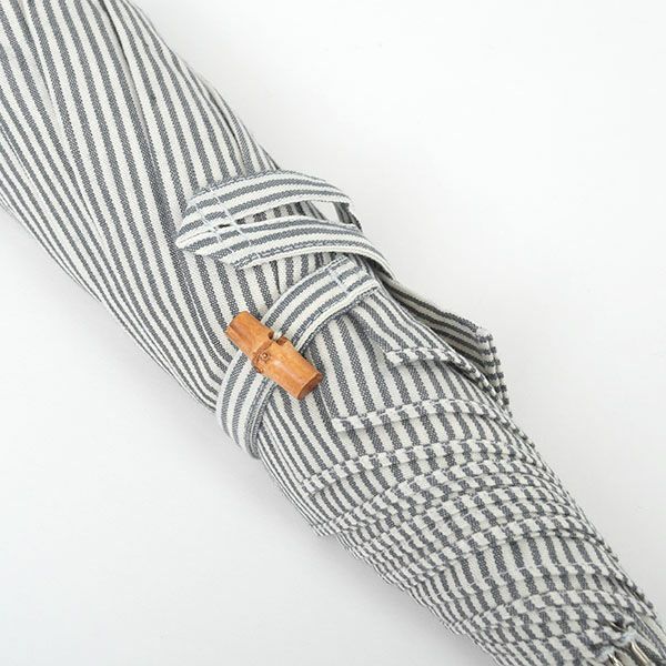 オーガニックコットン 折りたたみパラソル(日傘) ストライプ