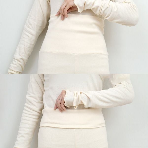 オーガニックコットン うっとりガーゼウォーマーレギンス