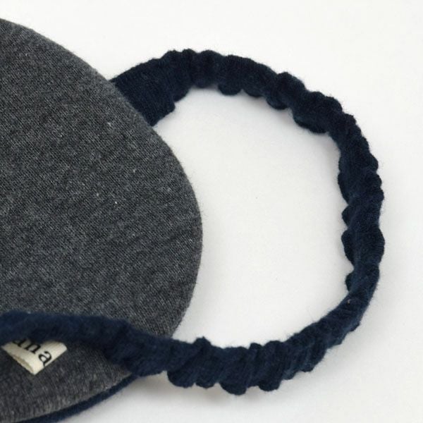 【別注】オーガニックコットン ビッグアイマスク ネイビー×チャコールグレー