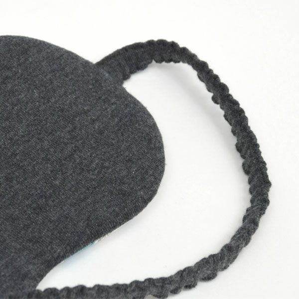 【別注】オーガニックコットン ビッグアイマスク フラワーブルー