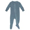オーガニックコットン ベビーフリース足つきカバーオール