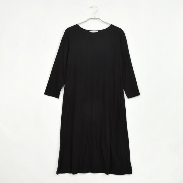 オーガニックコットン 薄地ハイゲージ7分袖ワンピース