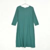 オーガニックコットン 薄地ハイゲージ7分袖ワンピース