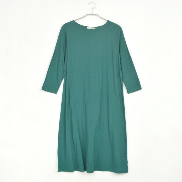 オーガニックコットン 薄地ハイゲージ7分袖ワンピース