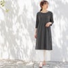 オーガニックコットン 薄地ハイゲージ7分袖ワンピース